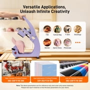 Hat Heat Press Machine,GOCHIFIX Manual Hat Heat Press with 2pcs Interchangeable Platens for Caps Hats T-Shirts and HTV Iron On and Sublimation Projects,Purple