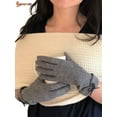thumbnail image 6 of Spencer Women's Winter Gloves Touchscreen Texting Fleece Lined Warm Glove Elastic Cuff Windproof Driving Gloves (Gray), 6 of 8