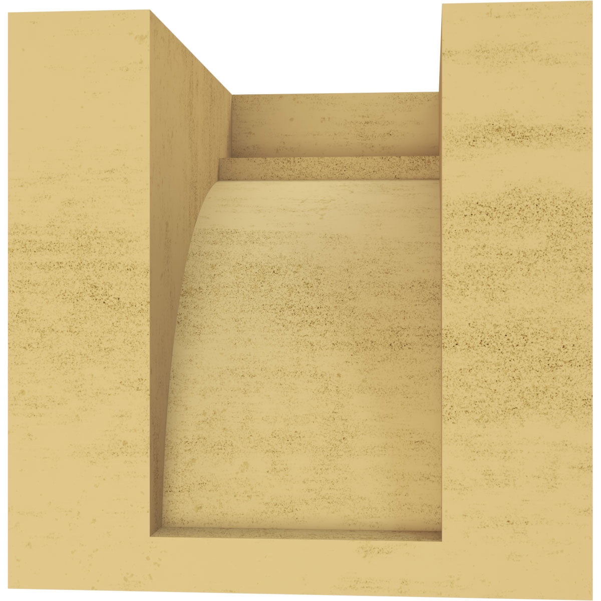 4"W x 4"D x 4"H Wide Yorktown Rough Cedar Woodgrain TimberThane Corbel, Primed Tan