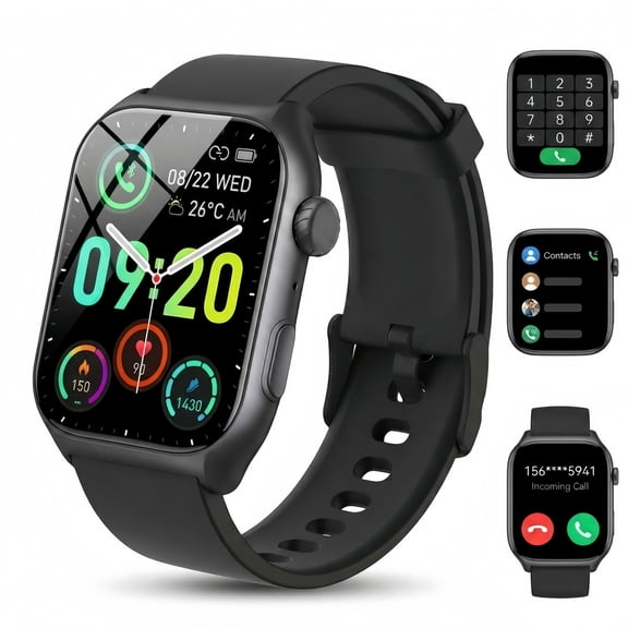 Memoria Smart Watch for Android & iPhone, 1.95" HD Digital Watch with Call & IP68 Waterproof Fitness Watch for Outdoor Sports