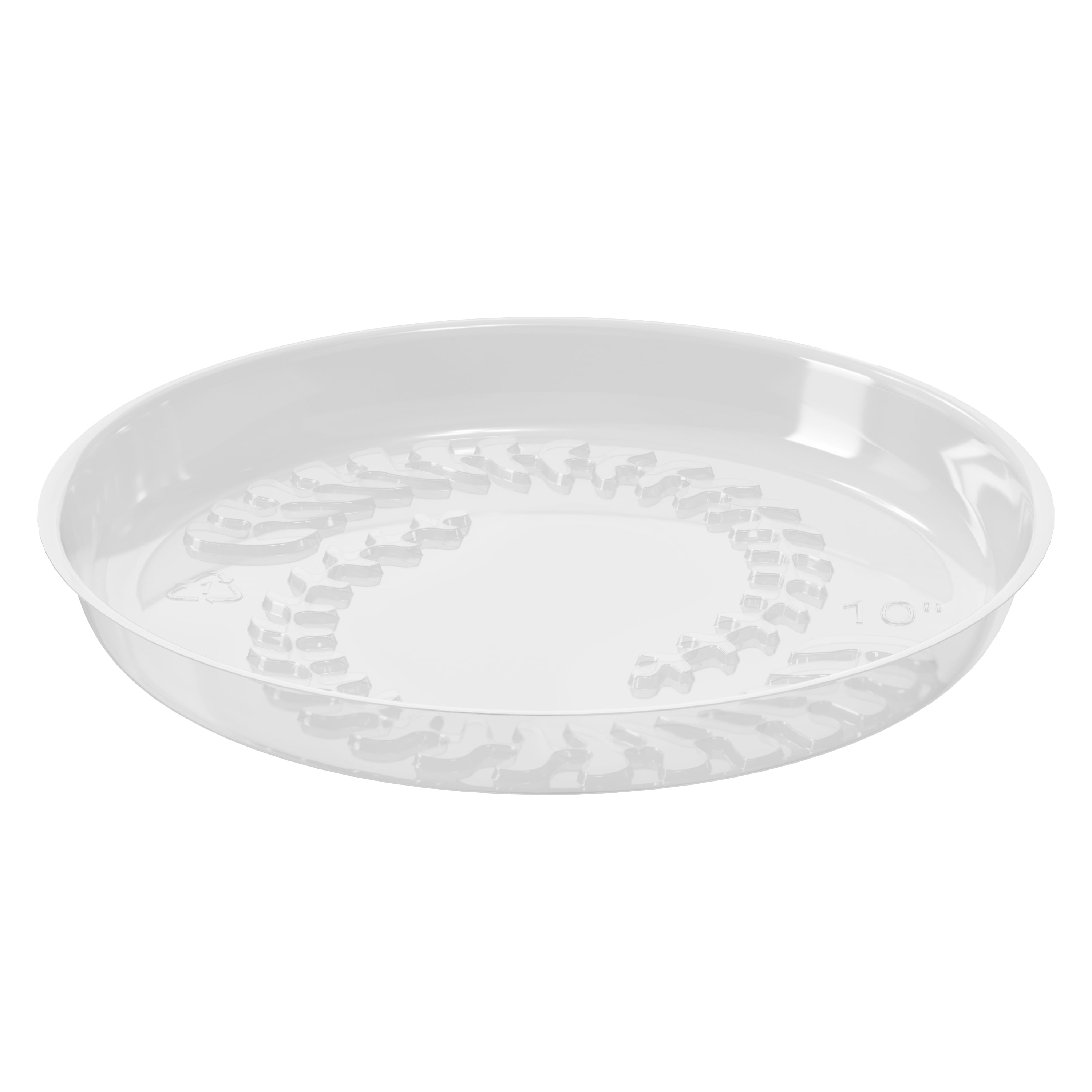 MAINSTAYS Lightweight 10 inch Clear Plant Saucer - Single Piece - Round Plastic Tray Good for Indoor Use
