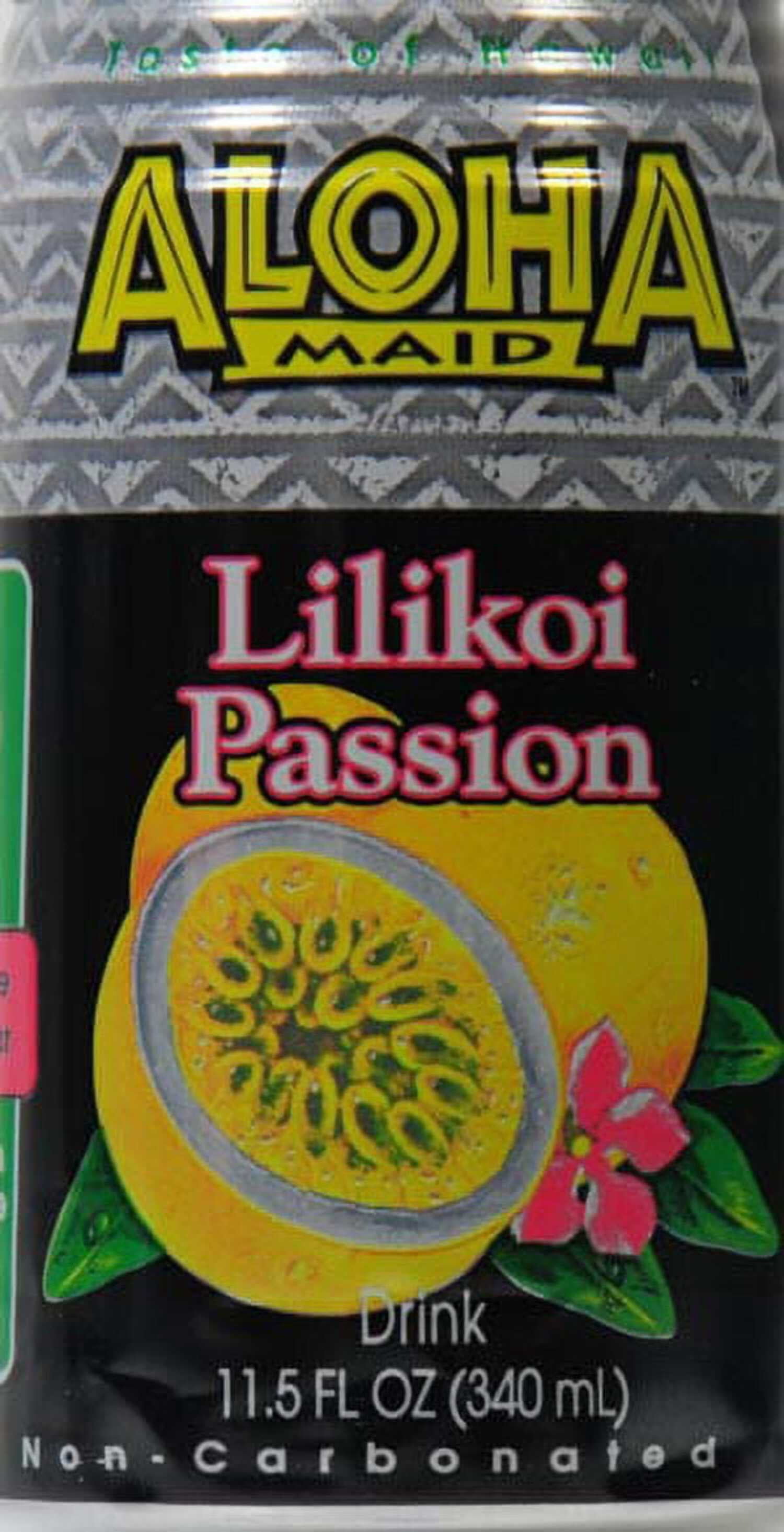 Aloha Maid Lilikoi Passion Juice, 11.5 Fl. oz., 6 Count