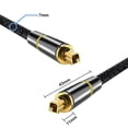 thumbnail image 3 of Cable Óptico Cable de Audio Óptico Digital Cable Óptico Toslink Enchufe Dorado Estuche de Metal, 3 of 4