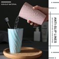 thumbnail image 3 of Pack Bathroom Tumblers Unbreakable Soft Durable Bathroom Cup Toothbrush Holder (Light Blue & Dark Blue), 3 of 5