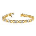thumbnail image 3 of Real 14kt Yellow Gold 2.6mm Diamond Tennis Bracelet Mounting; 7 inch; for Adults and Teens; for Women and Men, 3 of 3