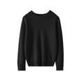 thumbnail image 5 of Oksale Knit Sweaters for Women Trendy High Neck Pullover Shirts Soft Comfy Long Sleeve Fall Tops Black 2XL, 5 of 6