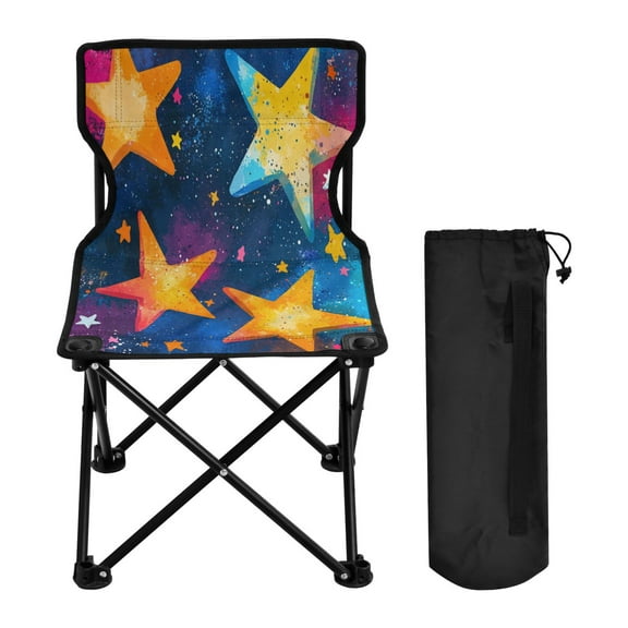 BZSMCE Camping Chairs Modern Galactic Glow Pattern Folding chair