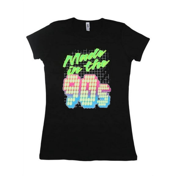 Women's Made in 90's Retro T Shirt, Black, S