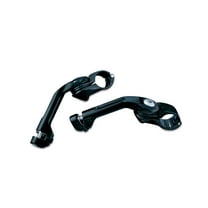 Kuryakyn 7575 Motorcycle Foot Controls: Tour-Tech Long Arm Cruise Mounts for 1-1/4" Engine Guards/Tubing, Gloss Black, 1 Pair