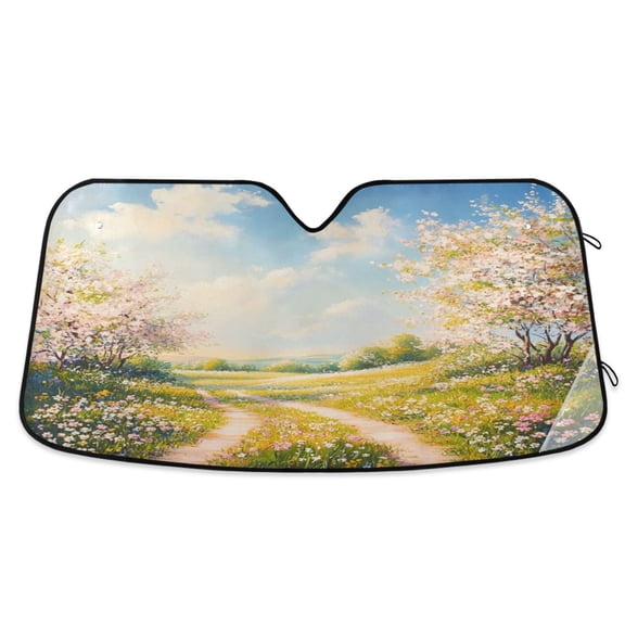 Car Sun Visor 53*23.5Inch Windshield Sun Shield Car Sun Curtain Car Sun Shield Car Sun Insulation Suitable For Most Vehicles Beauty Path