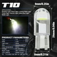 thumbnail image 3 of Lefu 20x For T10 LED COB 6000K White 168 Car Interior Lights Dome Reading Map Light, 3 of 9