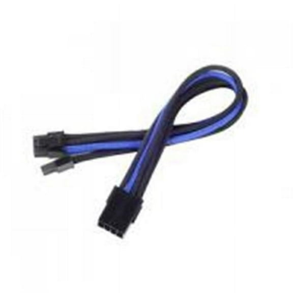 Silver Stone Technologies PP07-PCIBA 8 Pin 250 mm Power Cable Extender - Black with Blue