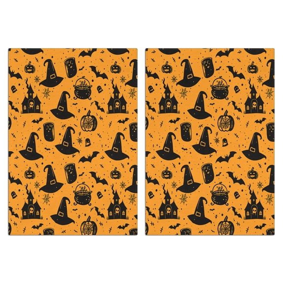 Halloween Gift Set of 2 Kitchen Towels, 18x26 Inch Absorbent Bar Towels & Hand Towels, Decorative Dish Towels for Creepy Kitchen Aesthetic