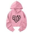 thumbnail image 4 of mihongmao Valentine Oversized Hoodies for Women Winter Solid Color Printed Long-Sleeved Round Neck Long-Sleeved Pullover Top Pink 2X, 4 of 7