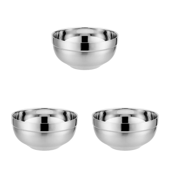 Advancent Cuenco pequeño de acero inoxidable, aislamiento térmico bicapa, cuencos de Metal seguros de alta capacidad para el hogar para comida Type1 NO1