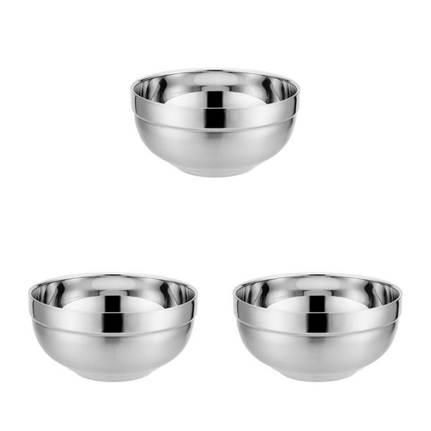 Advancent Cuenco pequeño de acero inoxidable, aislamiento térmico bicapa, cuencos de Metal seguros de alta capacidad para el hogar para comida Type1 NO1