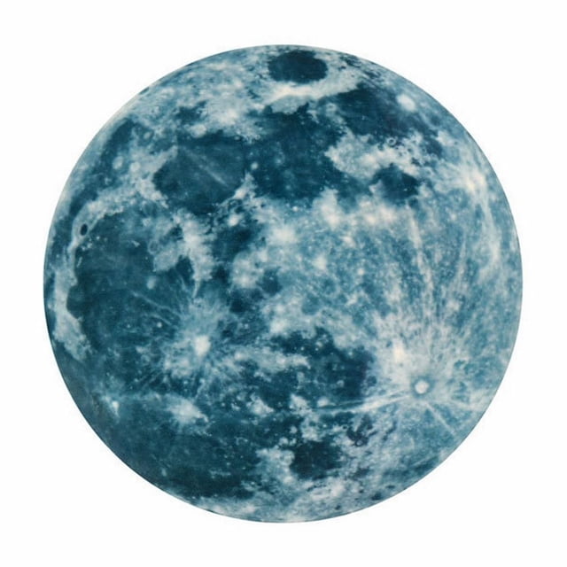 Pegatina 3D de luna grande extraíble que brilla en la oscuridad, calcomanía del planeta, sistema solar, decoración para pared de habitación o techo.