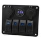 thumbnail image 3 of Panel de interruptor basculante de 4 entradas con enchufe de encendedor de cigarrillos USB, Panel de interruptor combinado de encendido y apagado para RV, barco, yate, autobús Jadeshay  A, 3 of 8