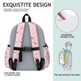 thumbnail image 5 of Unicorn and Cloud Pink Pattern Backpack for School, Cute School Bag with Adjustable Shoulder Straps and Padded Back, 13.4"x11"x4.7", 5 of 5
