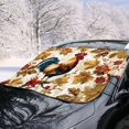 thumbnail image 2 of Xoenoiee Rooster Chicken Print Windshield Cover for Ice and Snow, Berry Maple Leaves Windshield Frost Cover Thanksgiving Decor Waterproof Windshield Snow Ice Cover for SUVs Trucks, 2 of 7