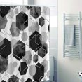 thumbnail image 3 of Cortina de ducha para baño, juegos de cortinas de ducha de tela abstracta para decoración del hogar, 3 of 5