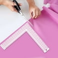 thumbnail image 1 of Règle de Courbe, Plastique L Forme Carrée Règle de Couture sur Mesure Conception Future, 1 of 14