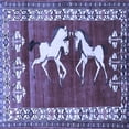 thumbnail image 1 of Ahgly Company Machine Washable Indoor Square Persian Blue Traditional Area Rugs, 6' Square, 1 of 4