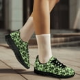 thumbnail image 3 of COEQINE Tennis Shoes for Women Green Clover Sneakers Lightweight Athletic Work Shoes Breathable Girls Footwear for Jogging Training Climbing Hiking for St. Patrick's Day, Shamrock Black Green, 3 of 7