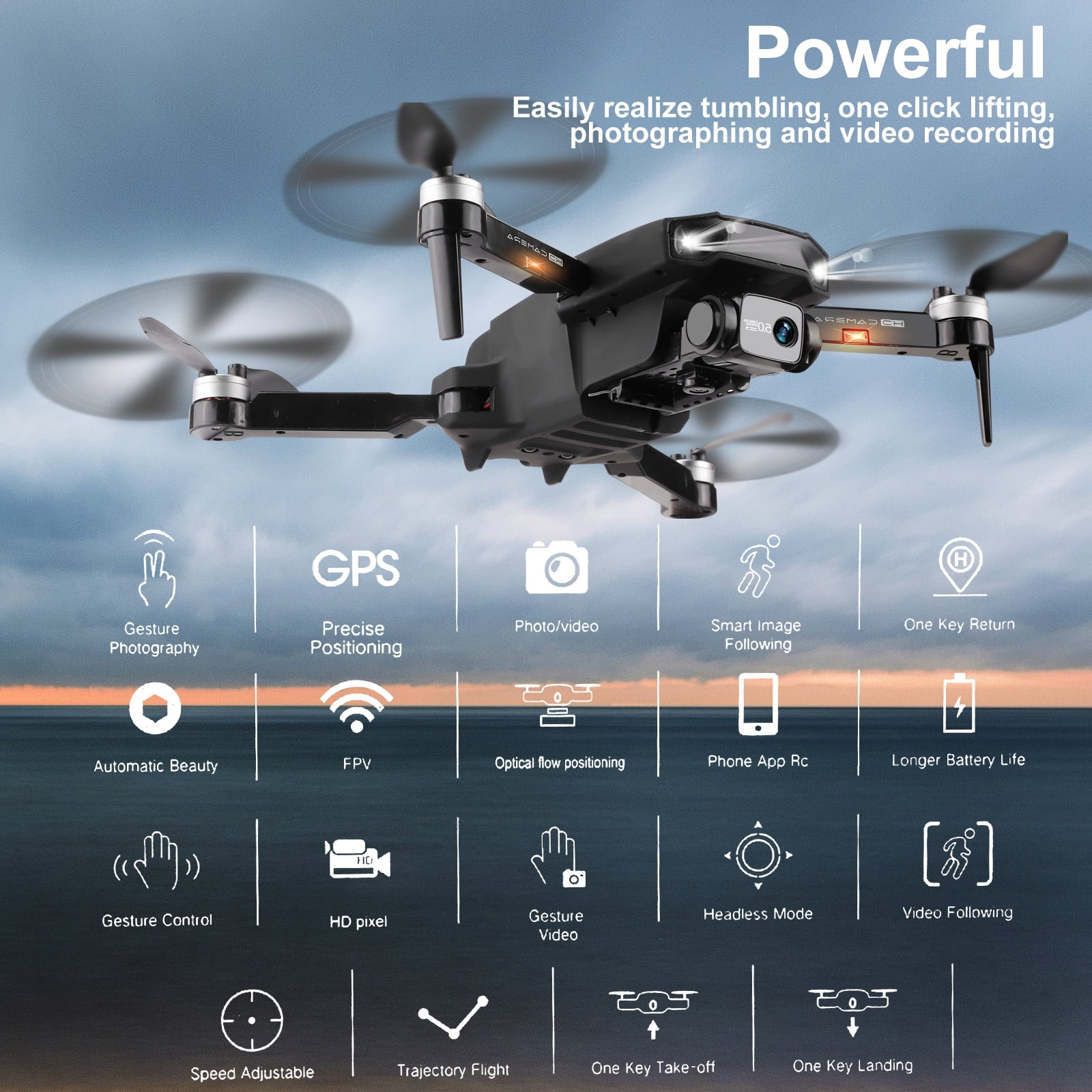 NETNEW S1 GPS Drone with 4K Camera for Adults 90° Rotatable 6K/4K Dual HD Camera 50 Mins Long Flight Time 5GHz FPV Quadcopter  (with Carrying Case)