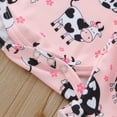 thumbnail image 5 of JAJAHO Baby Girl Clothes Summer 2 Piece Set Romper Outfits Sleeveless Ribbed Cow Printed Bodysuit And Shorts Cute Toddler Clothing 0-18M Comfortable Outfit, 5 of 7
