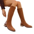thumbnail image 5 of Willtoo Womens Knee High Boots Square Toe Chunky Block Heel Long Boots Comfortable Slip on Non Slip Low Heel Walking Shoes, 5 of 5