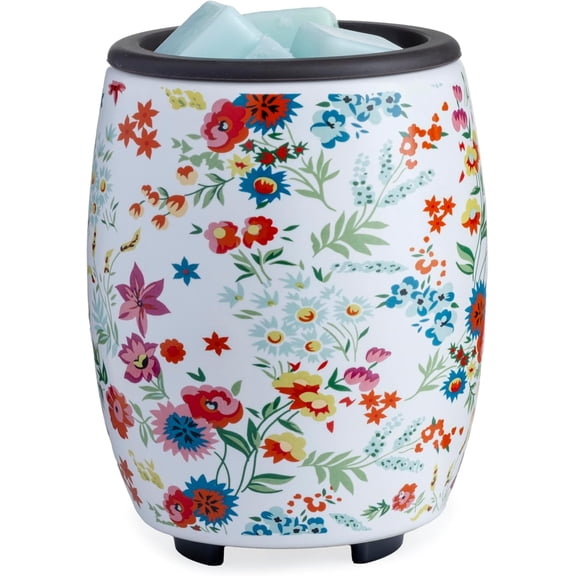WAX WARMER WITH SILICONE DISH WILDFLOWERS