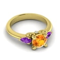 thumbnail image 3 of 2.50 Carat Round Cut Citrine & Amethyst Gemstone Elegant Wedding Ring for Women Solid 18K Yellow Gold Size 5 by Diamond-Capitals, 3 of 8