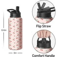 thumbnail image 2 of 18oz Cherry Water Bottle with Handle and Flip Straw, Sports Stainless Steel Insulated Cup Travel Coffee Mug Tumbler, Birthday Mothers Day Chritmas Gifts for Women, 2 of 6