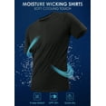 thumbnail image 3 of BALEAF Men's T Shirts Short Sleeve Quick Dry Athletic Tops Moisture Wicking for Summer Running Workout Gym Size L, 3 of 8