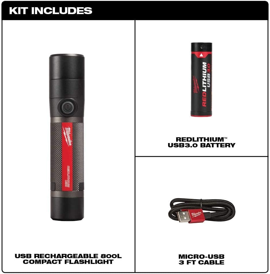 Milwaukee LED 800 Lumens HP Fixed Focus Flashlight