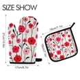 thumbnail image 2 of Yayeee Oven Mitts and Pot Holder Set of 4 Heat Resistant Kitchen Gloves Baking Hot Pad, Pink Floral, 2 of 5