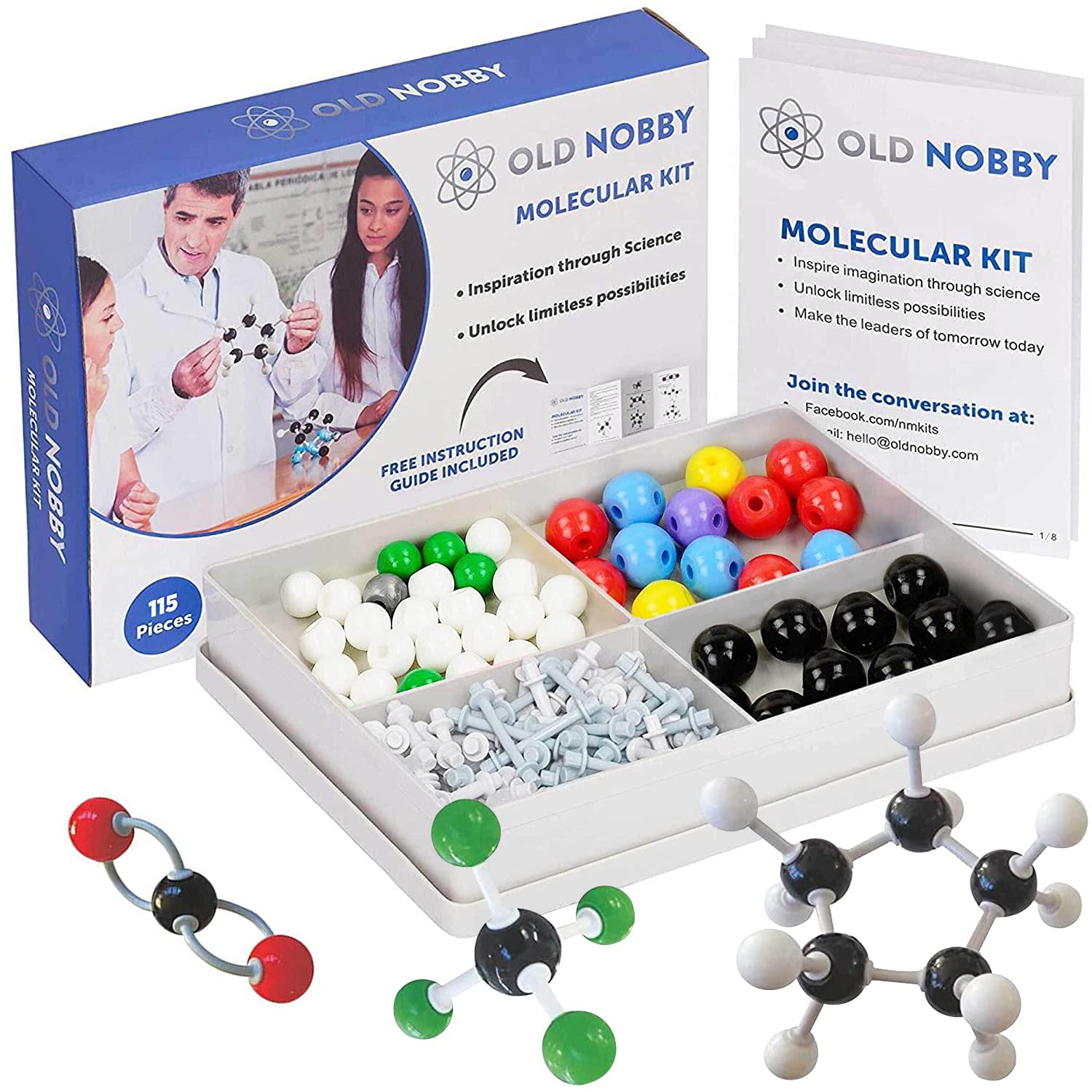 with　Atoms　Young　Guide　Old　Model　Teachers　Pieces)　Students,　Chemistry　Chemistry　for　Bonds　Model　Kit　Nobby　Instructional　and　Kit,　(115　Molecular　Set　Kit　Chemistry　Organic　Scientists