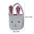 thumbnail image 3 of Dmlowu Bunny Easter Basket for Kids - Large Easter Basket with Handle, Portable Storage Basket for Organizing Flowers Storage Bins Easter Egg Hunt Prizes, 3 of 4
