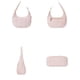thumbnail image 3 of Women Bag Quilted Underarm Purse Trendy Handbag Adjustable Strap Armpit Bag Shopping Dating Bag Puffer Shoulder Bag Pink, 3 of 4
