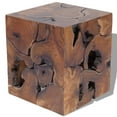 thumbnail image 3 of Small Wooden Stool Inlife Side Table Solid Teak Wood, 3 of 8