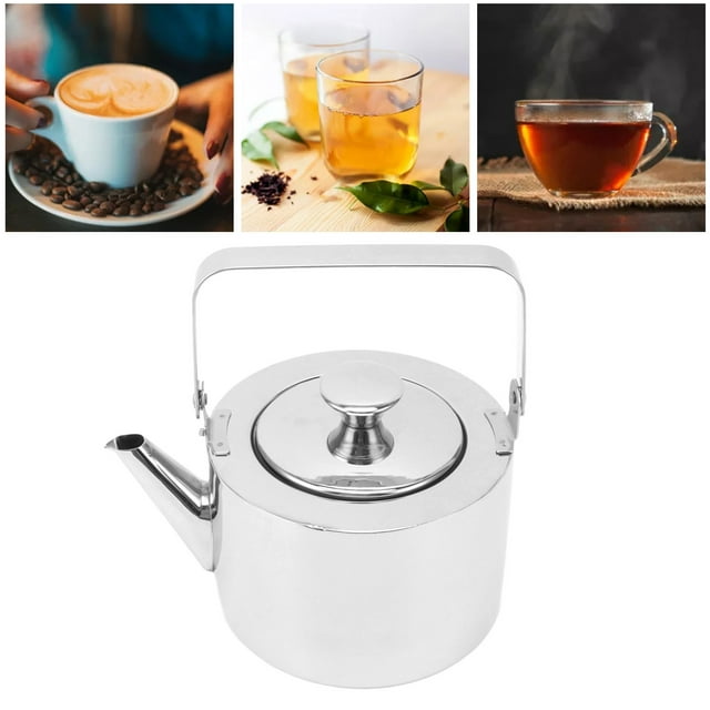 Hervidor De Té De Acero Inoxidable, Hervidor De Té De Metal Con Colador Tetera Silbante De Metal Engrosado Tetera Con Ergonómico Material De Grado Alimenticio Profesional