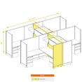 thumbnail image 5 of Modular Office Desk Furniture 67H 4pack Cluster Powered Cubicles, 5 of 5