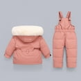 thumbnail image 4 of Up to 35% off Ndbuld Kid's Baby One Piece Snowsuits Boys Girls Fashion Solid Color Down Jackets Keep Thickening Warm Outdoor Coat Jumpsuit Set, 4 of 8