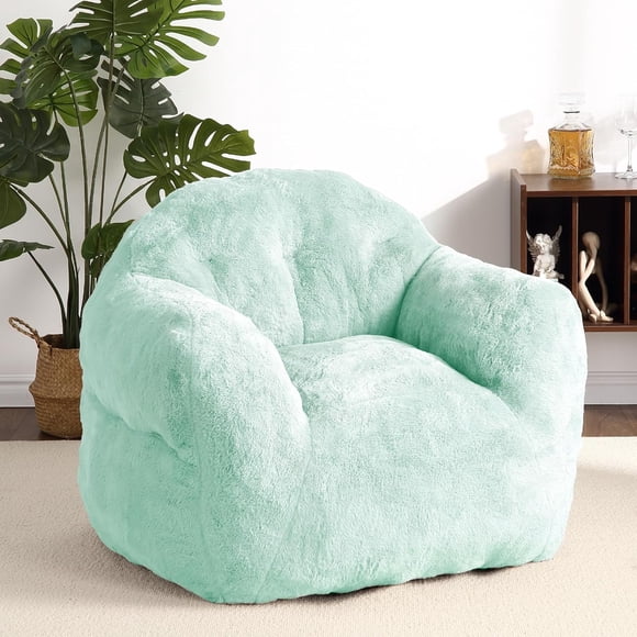 51 in Large Bean Bag Chair for Adults, Giant Bean Bag Chair Soft Green Bean Bag Sofa Oversized Bean Bag Couch with Filler Included Chair Sofa for Living Room Bedroom