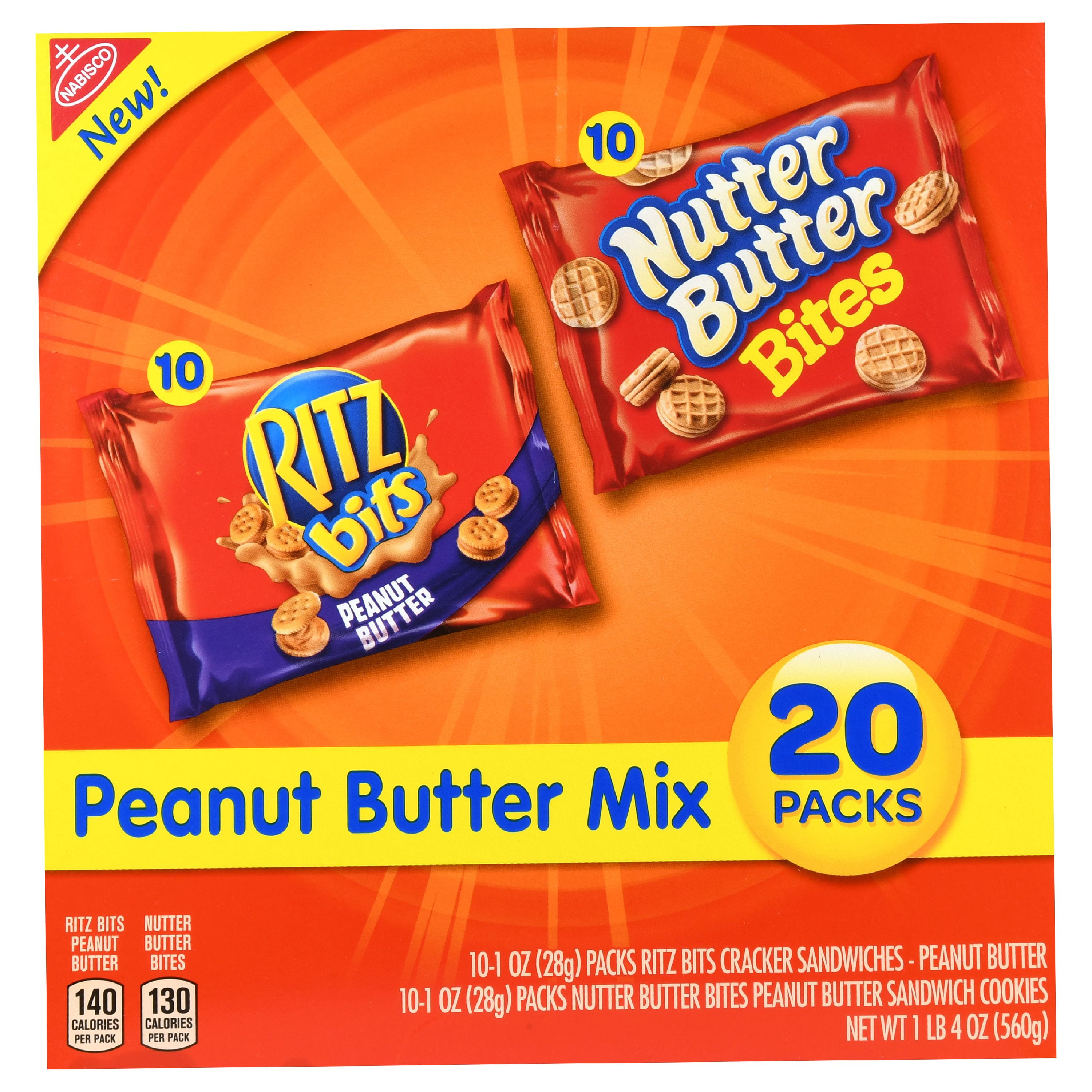 Nabisco Ritz Bites Peanut Butter Cracker Sandwiches & Nutter Butter