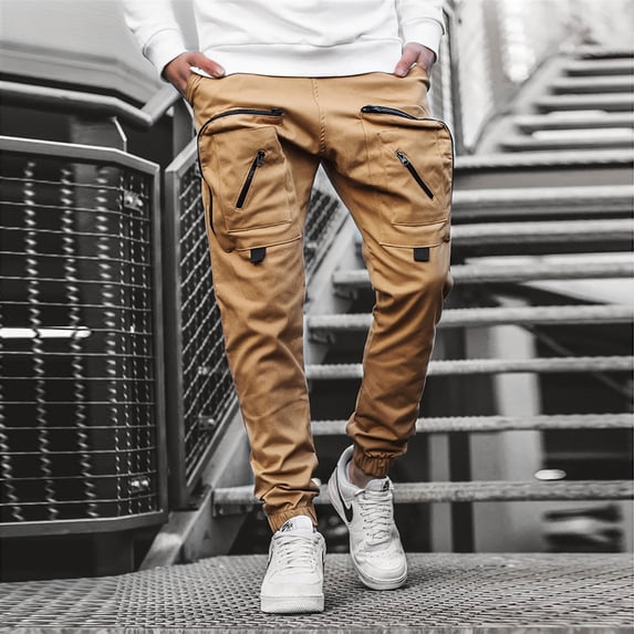 Munlar Cargo Pants For Men,Men's Overalls And Woven Multi-pocket Casual Trousers