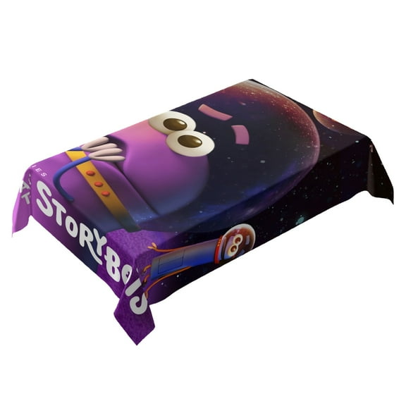 StoryBots-theme square tablecloth has an iconic print, fits most tables, and is easy to care for perfect gifts for fans friends and family，55" x 71"（140*180cm）