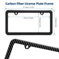 thumbnail image 2 of Carbon Fiber License Plate Frames, 2 Pack Black Plastic Car Plate Frame with Fasteners and Screws, Car Front and Rear License Plate Frame, Waterproof Plate Frame Print Carbon Fiber Pattern, 2 of 8