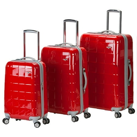 Rockland Luggage Celebrity 3 Piece Spinner Polycarbonate Luggage Set, Multiple Colors